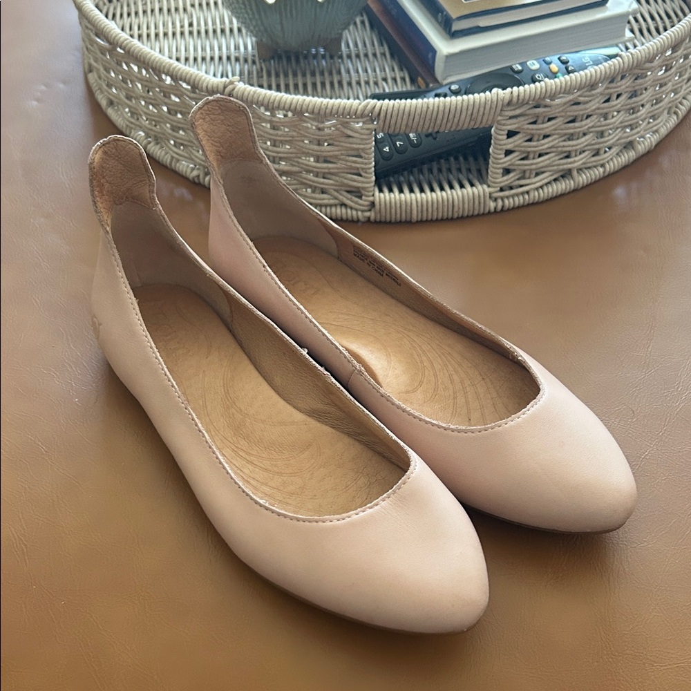 Born Light Pink Leather Kharen Ballet Flats Size 6 1/2